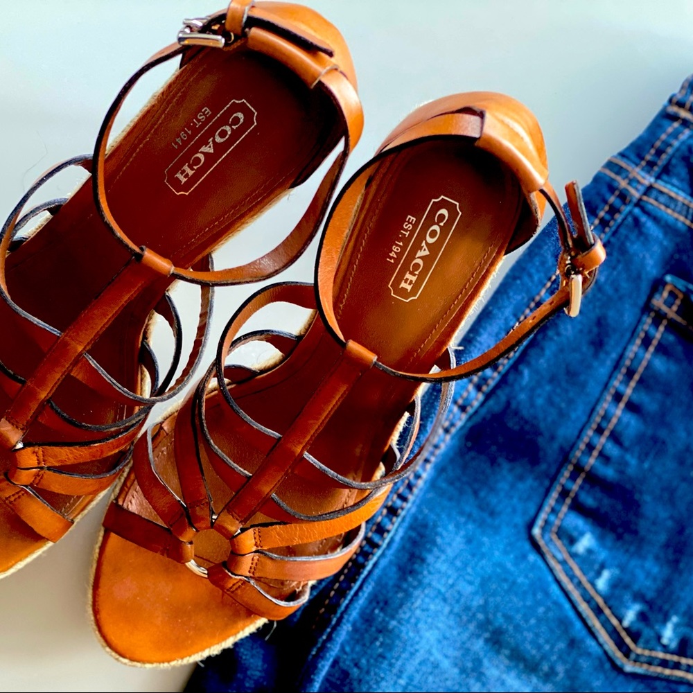 COACH Leather Sandal